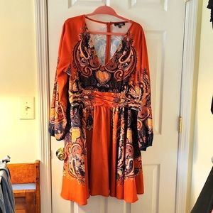 Orange Paisley Dress